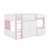 Full Size Loft Bed With Playhouse & Storage Units, Wooden Cabin-Style Loft Bed Frame With Ladder, Storage Cupboard, And Shelving-1555178472