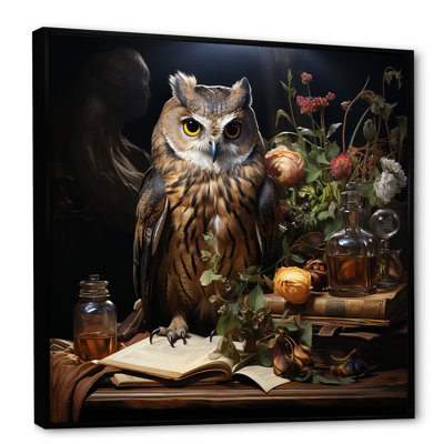 Art mural hibou brun de la Renaissance II
