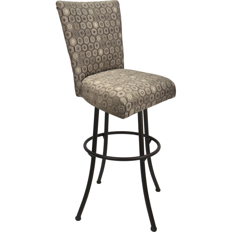 Tabouret pivotant en métal - 700 Plus - Base diamant sur Noam, Brun, Très haute (assise de 34 po de hauteur)