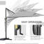 Arens 2.7 x 2.7 m Cantilever Parasol, Square with Cross Base-1643656940