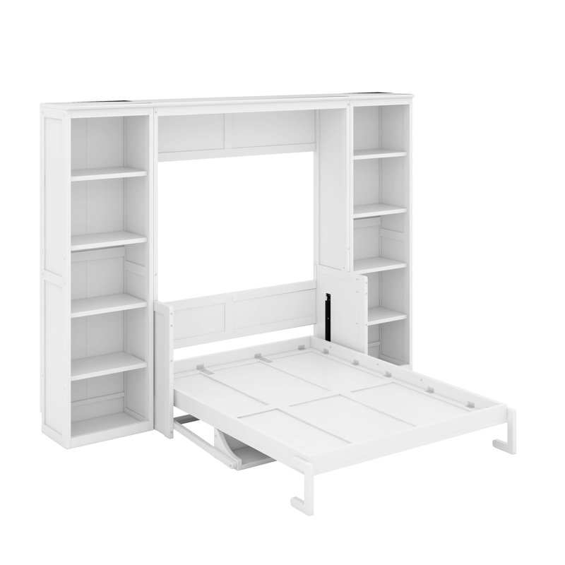Lit escamotable avec bureau et bibliothèque Murphy, Double