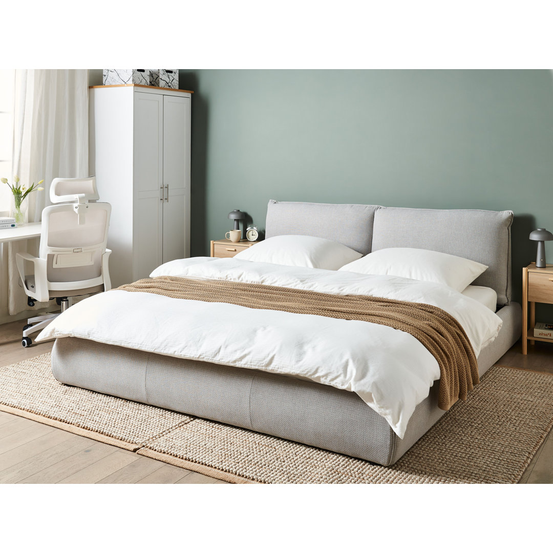 Bed Boucle VINAY 200 cm Taupe