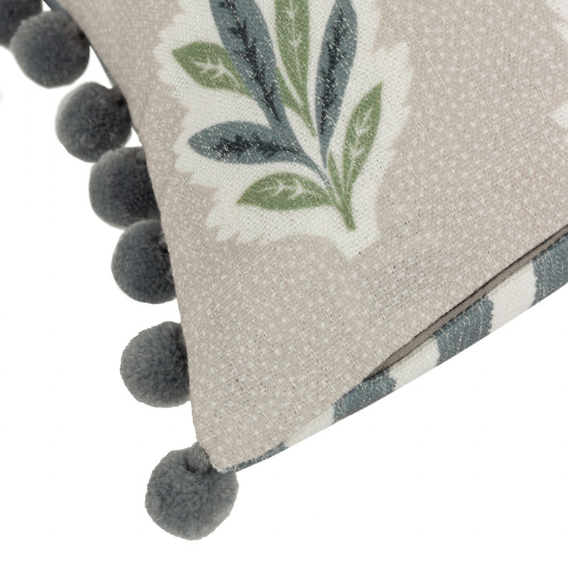 Sessile Leaf Floral Beige Rectangular Cushion Cover