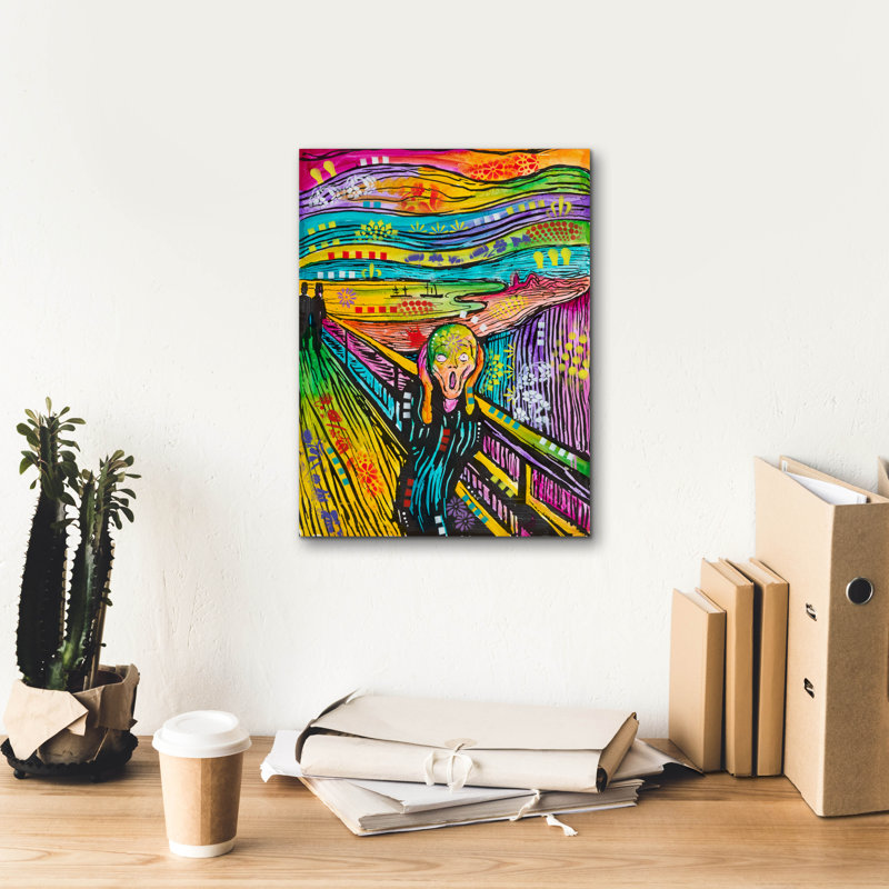 " Colourful Scream " by Dean Russo, 16" H x 12" W x 0.75" D