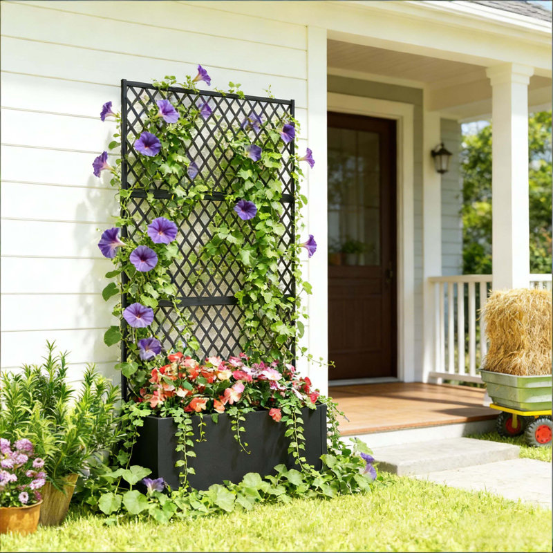 Lit de jardin surélevé pour l'extérieur, boîte à fleurs en métal, grande boîte à fleurs