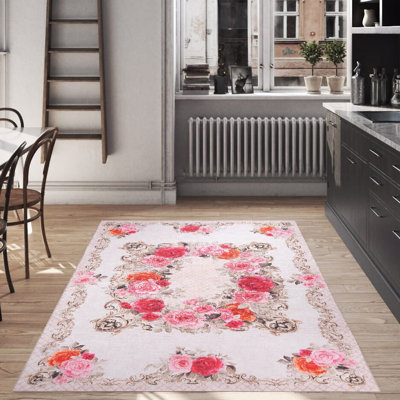 Premium 100% Polyester Area Rug, 6.9 x 10.2 ft | 1850 g/m², 0.2 in Pile Height | Recycled Poly Cotton Underside | Machine Washable at 30°C | Soft, Durable, Eco-Friendly Design for Modern Living Spaces