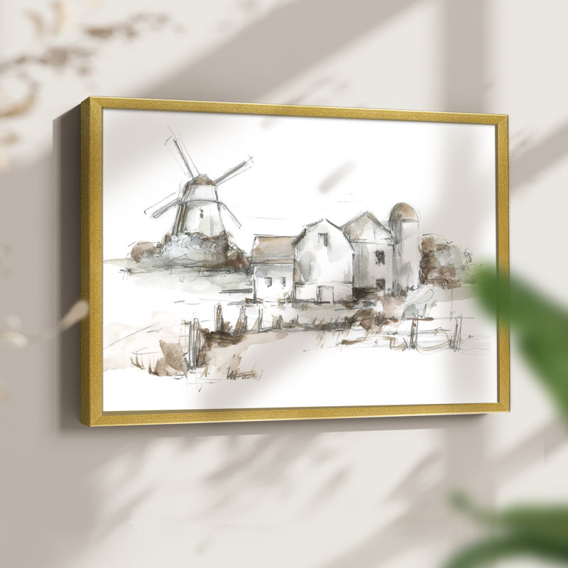 Old Mill Farm II -Framed Print - Restickable, 8" H x 10" W