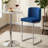 26'' Modern Upholstered Low Back Counter & Bar Stool With Metal Sled Frame -1369423370-1403939597