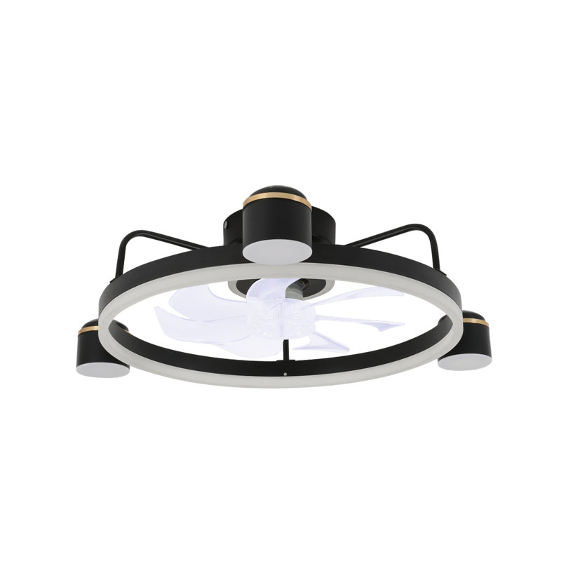 Ventilateur de plafond à intensité variable 28 po avec lumières DEL et télécommande Flyn