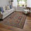 Naleia Wool Geometric Area Rug in Red-1437172218