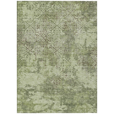 Jereny Washable Abstract Indoor / Outdoor Rug