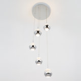 Moorcroft 5 - Light Chrome LED Cluster Pendant