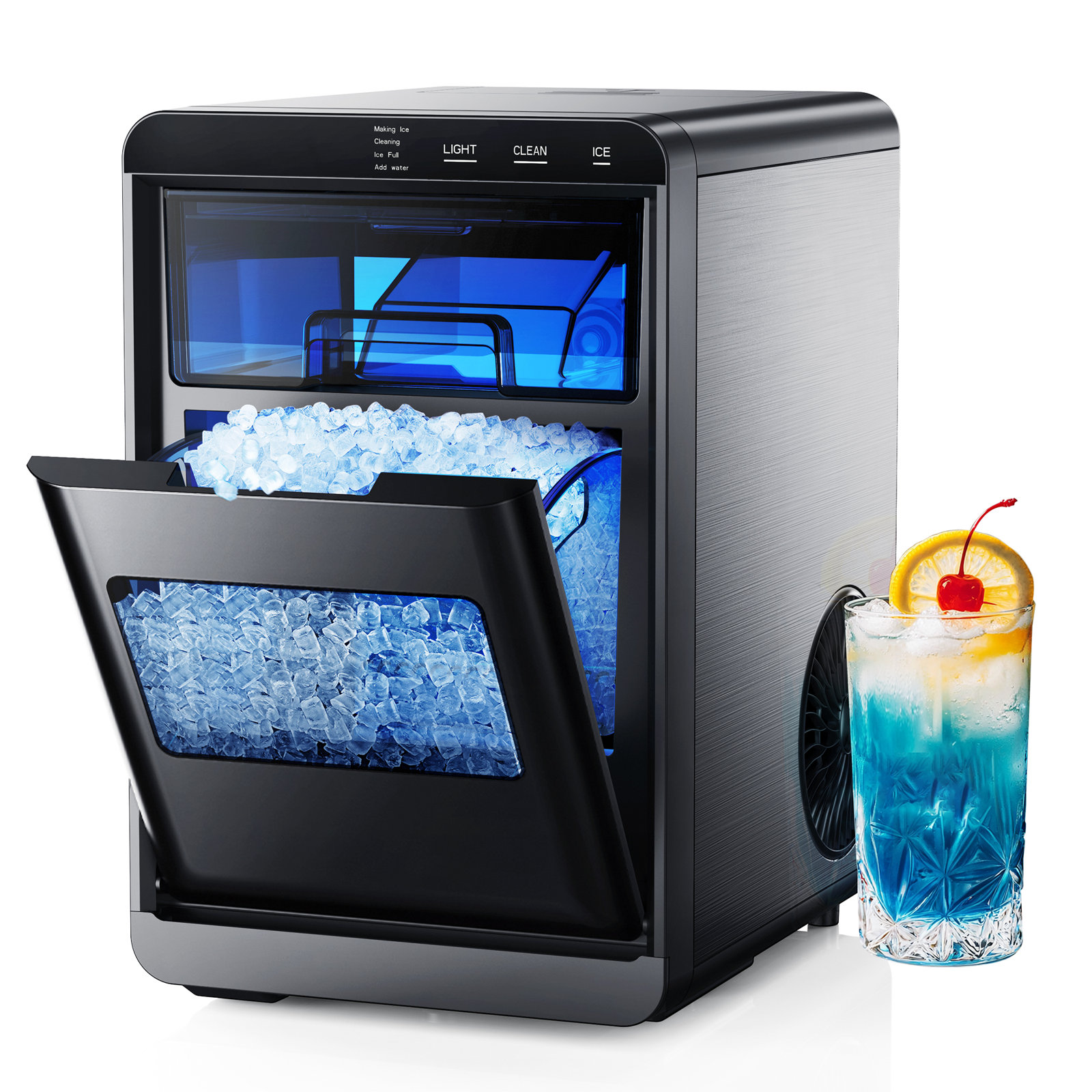 Simzlife 44 Lbs. Daily Nugget Ice Maker Countertop | Fridge.com