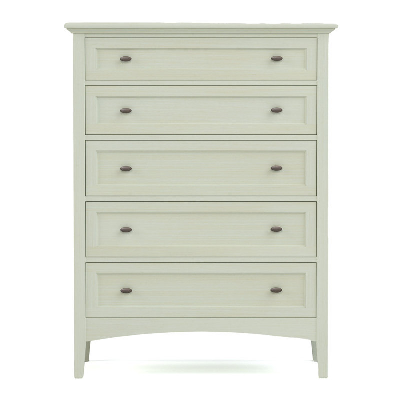Origins 5 - Drawer Solid Wood Dresser, Bronze