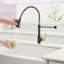 Robinet de cuisine commercial avec pulvérisateur rétractable, robinet d'évier de cuisine à poignée simple