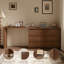Ensemble coiffeuse réglable en bois massif avec tabouret rembourré et miroir sur pied