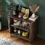 Buffet de style Mid-Century moderne 32 "avec portes coulissantes Tambour et pieds réglables - Noyer