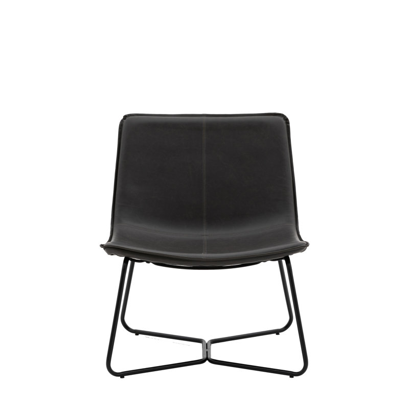 Adalinna Leather Accent Chair, Charcoal