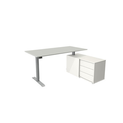 Move 1 Adjustable L-Shaped Metal Base Standing Desk