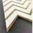 Thasoss White Marble  and Gold Metal Herringbone Mosaic Wall  Tile