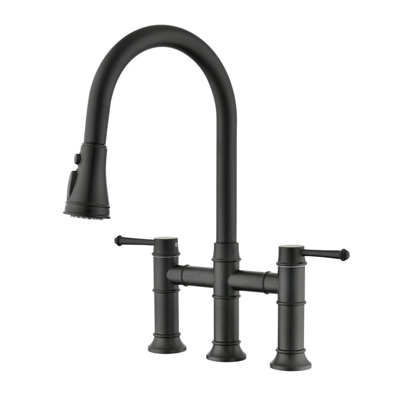 PROOX Pull Out Kitchen Faucet, Matte Black