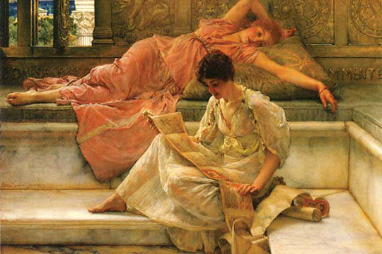 « a favori poet » par alma-tadema, impression