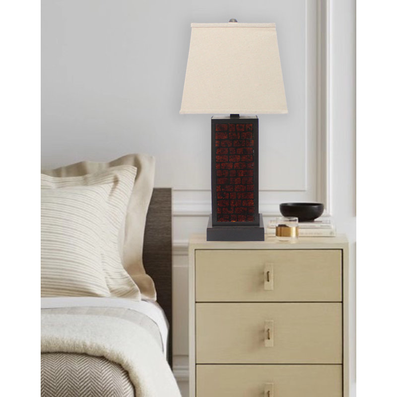 Lampe de table 30,75 po Hollinger, Noir / Rouge