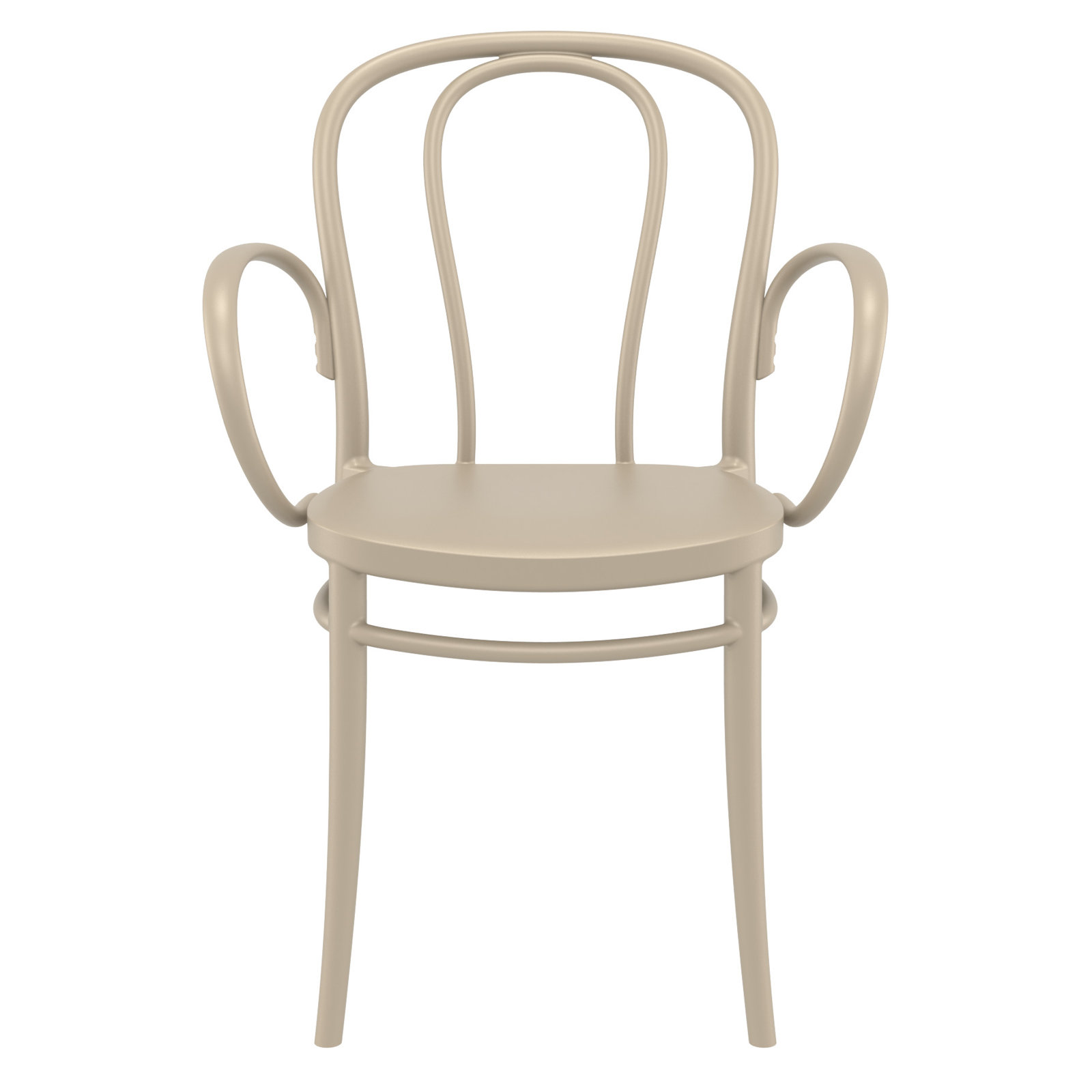 Farrah Stackable Patio Armchair, Taupe