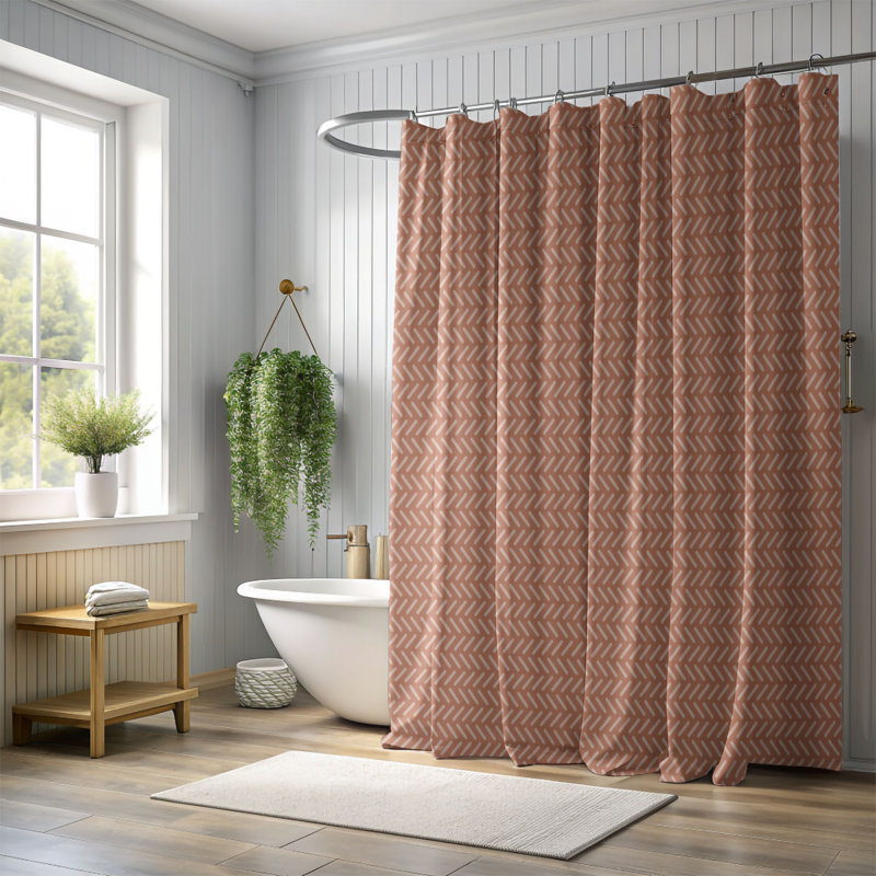 Cosy Tones - Rideau de douche Premium, H 74 po x l 71 po, Vieux rose