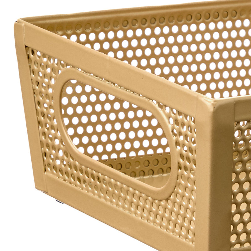 10x6x3 Perforated Bin, PC Soft Brass