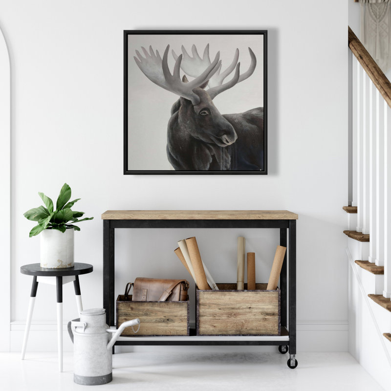 " Grayscale Moose Profile "