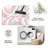 1PC soft pink light grey white abstract swirling geometric area rugs for Living Room, Soft and Comfortable, Suitable for all seasons, easy-to-maintain, machine washable Indoor floor mat, Under Table Farmhouse suitable for dining room, bedroom, front-129466944