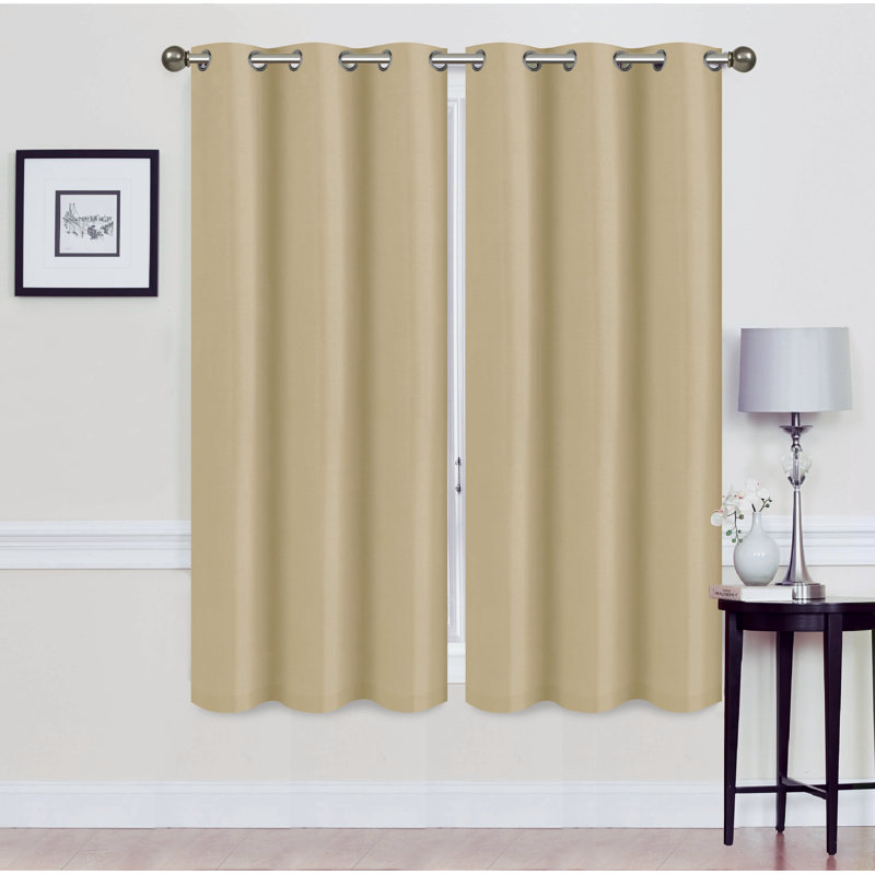 Ensemble de rideaux occultants et isolants avec œillets, Beige, l 38 po x L 63 po