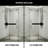 Winslow 58" W x 35" D x 74" H Sliding Frameless Shower Enclosure with 3/8  Clear Glass-50833574