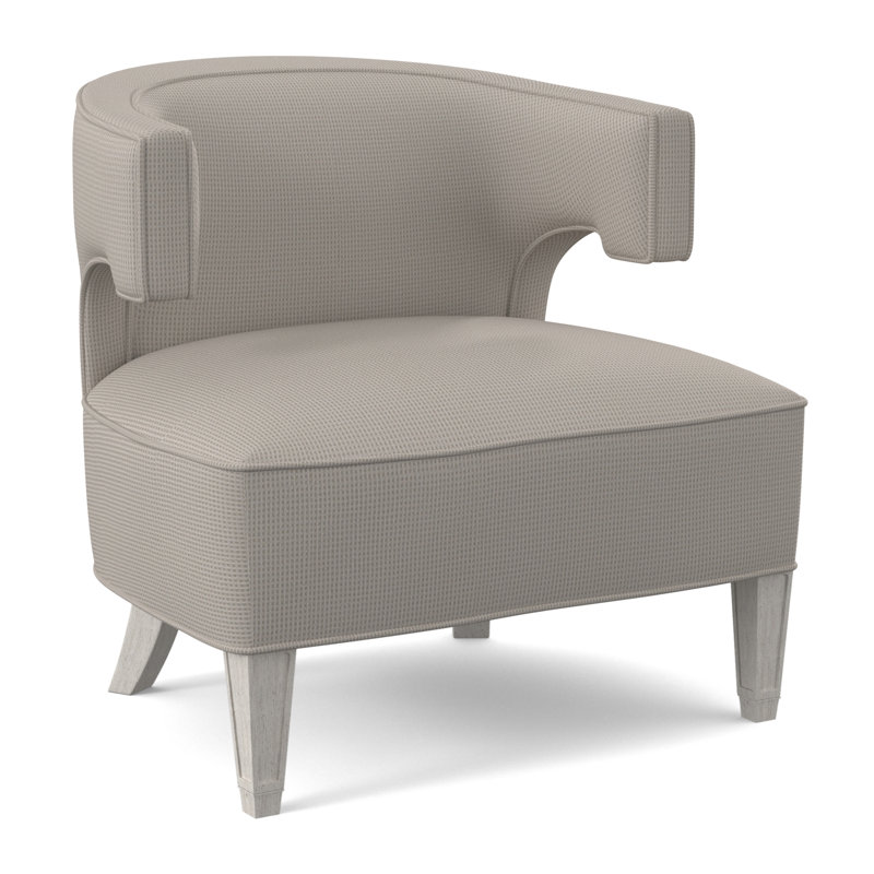 Laurel Barrel Chair, Bisque, Filigree Ivory 100% Polyester