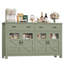 Almus 55'' Sideboard with 4 Glass Doors, 2 Large Drawers and Adjustable Shelves-1669773