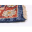 Tapis unique en laine noué à la main nouvel âge de 5 pi 7 po x 8 pi 7 po Terrel en rouge / orange / bleu marine foncé