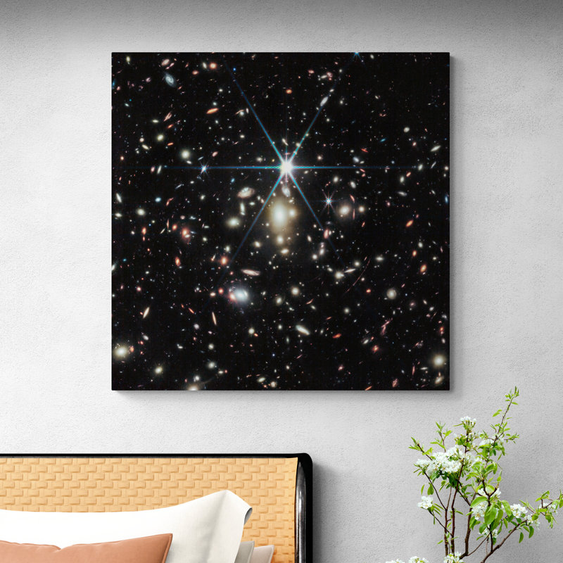 NASA - James Webb Telescope - Sunrise Arc - Print on Canvas, 193.04cm H x 193.04cm W x 4cm D