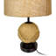 Ensemble de 2 lampes de table de style marin côtier, en corde naturelle et résine, avec abat-jour en tissu, hauteur 48 cm (19 pouces).