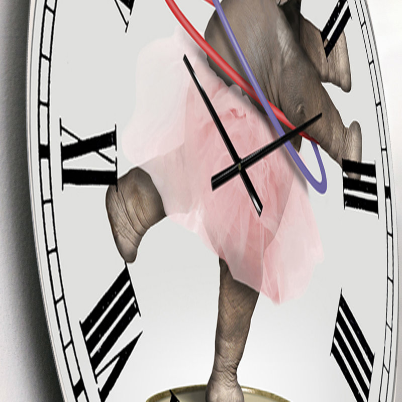 Horloge murale moderne surdimensionnée Circus Elephant, Petit
