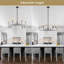 Luminaire suspendu industriel rustique à 6 lumières à intensité variable de style lustre Spoutnik Gwendloyn pour îlot de cuisine-357173866