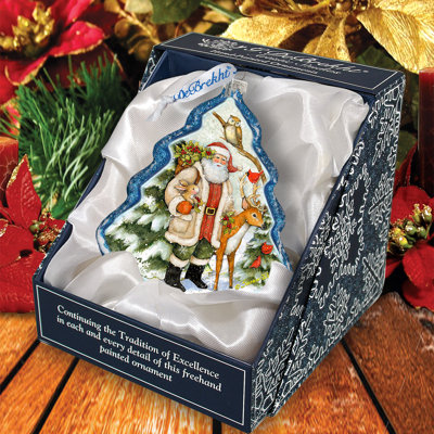 Holiday Splendor 4'' Handmade Glass Holiday Shaped Ornament