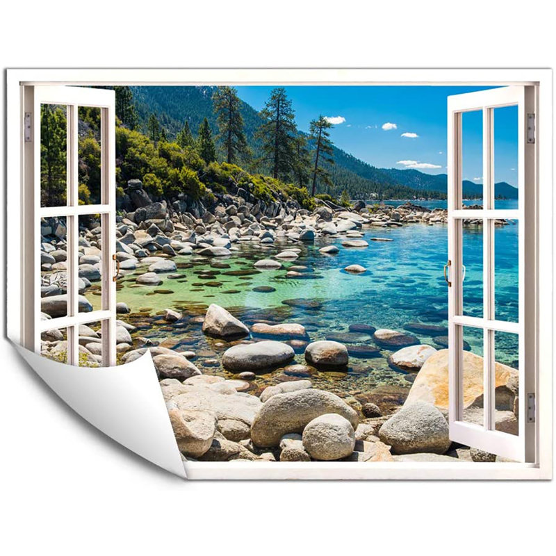 Window White Scenery Peel & Stick Border, 32" L x 24" W