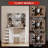 Vanity Set with Tri-Fold Mirror and LED Lighting, Corner Desk with Stool, Drawers, and Shelves-97482088