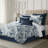 Provence Navy/White Standard Cotton Duvet Cover Set-60308541
