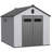 1 8*10Ft Resin Plastic Storage Shed For Backyard Garden Big Spire Tool Storage-119306967
