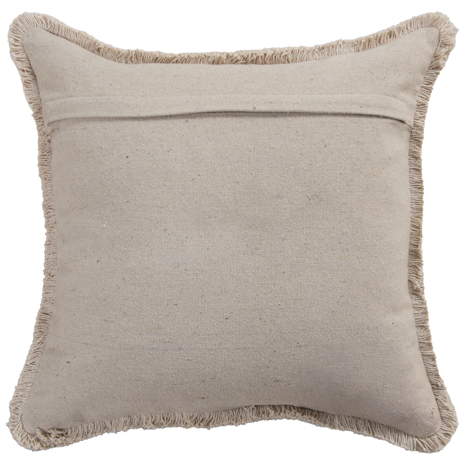 100% Recycled Cotton Canvas Throw Pillow, Polyester, Green/Natural