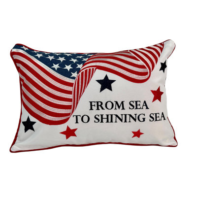 Coussin décoratif d'intérieur extérieur de la mer à la mer brillante brodée