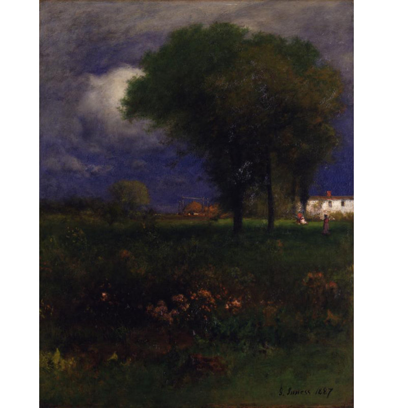 "Sept après-midi" par George Inness - Art mural sur toile tendue avec châssis, H 24 po x l 17 po