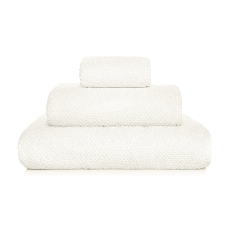 Bee Waffle Waffle Bath Towel, Snow